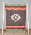 Large blanket Aztec Soft Cocoa front side
