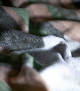 Colorful blanket Striped Maya Green texture detail