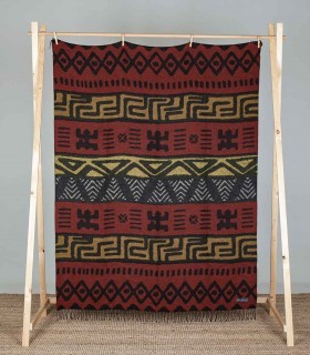 Eco friendly blanket Himba Terracota front side