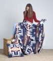 Pack Cherokee Blue Blanket + Cushions (Free Cushion Fillings)