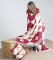 Pack Cusco Burgundy Blanket + Cushions (Free Cushion Fillings)