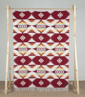 Thick blanket Cusco Burgundy front side