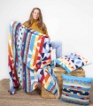 Pack Zapotec Blue Blanket + Cushions (Free Cushion Fillings)