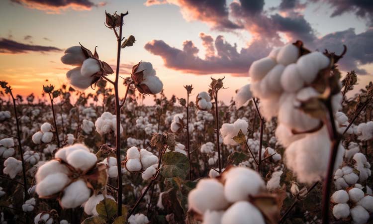 Campo de cultivo de algodón 