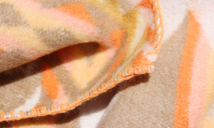 Détail de la texture d'une couverture de bébé