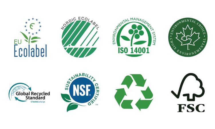 Environmental label logos